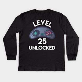 Level 25 Unlocked Kids Long Sleeve T-Shirt